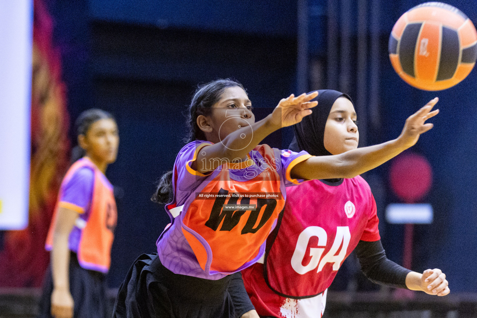 Day 11 of 24th Interschool Netball Tournament 2023 was held in Social Center, Male', Maldives on 6th November 2023. Photos: Nausham Waheed / images.mv