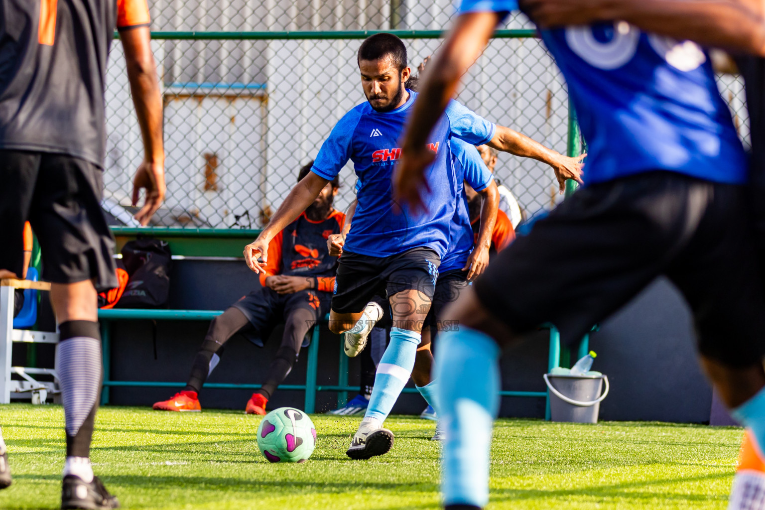 FC Calms vs FC Calms Blue in Day 7 of BG Futsal Challenge 2024 was held on Monday, 18th March 2024, in Male', Maldives Photos: Nausham Waheed / images.mv