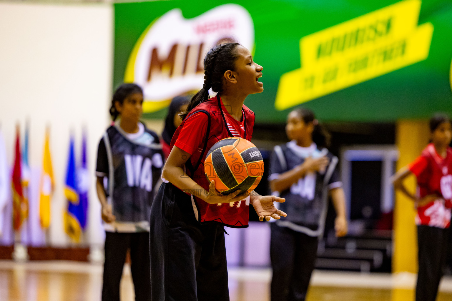 Day 7 of 25th Inter-School Netball Tournament was held in Social Center at Male', Maldives on Saturday, 17th August 2024. Photos: Nausham Waheed / images.mv