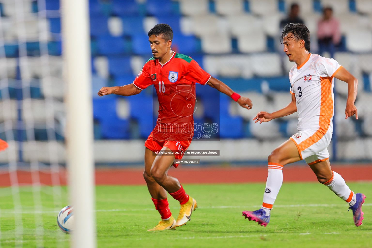 Bhutan vs Bangladesh in SAFF Championship 2023 held in Sree Kanteerava Stadium, Bengaluru, India, on Wednesday, 28th June 2023. Photos: Nausham Waheed, Hassan Simah / images.mv