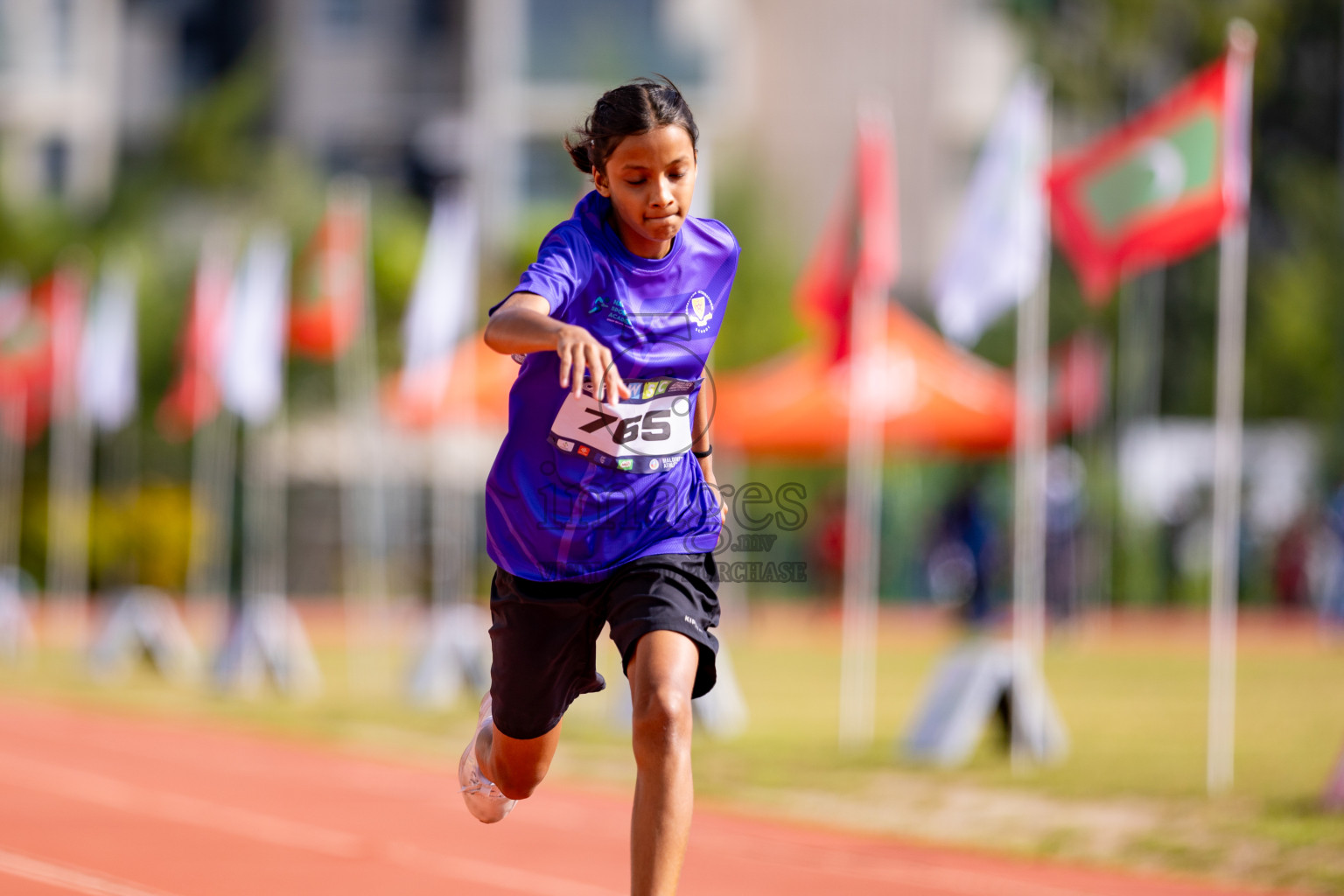 Day 3 of MWSC Interschool Athletics Championships 2024 held in Hulhumale Running Track, Hulhumale, Maldives on Monday, 11th November 2024. 
Photos by: Hassan Simah / Images.mv