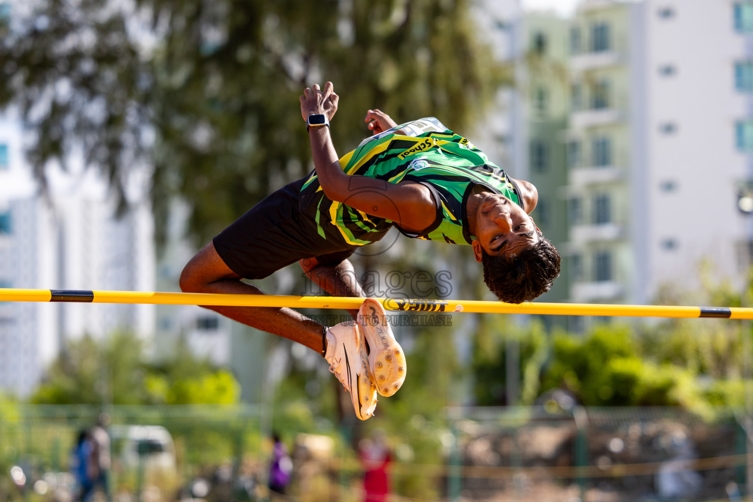 Day 2 of MWSC Interschool Athletics Championships 2024 held in Hulhumale Running Track, Hulhumale, Maldives on Sunday, 10th November 2024. 
Photos by:  Hassan Simah / Images.mv