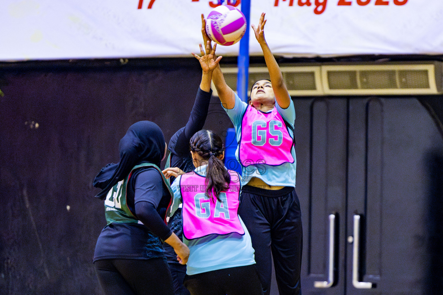 Xenith Sports Club vs MV Netters in Day 10 of National Netball Tournament 2025 held in Social Center at Male', Maldives on Tuesday, 27th May 2025. Photos: Nausham Waheed / images.mv
