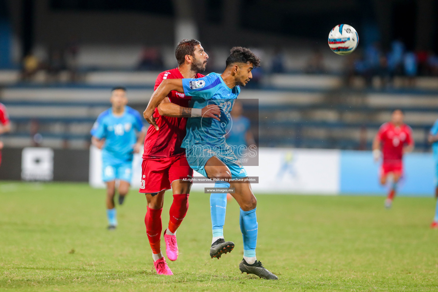 Lebanon vs India in the Semi-final of SAFF Championship 2023 held in Sree Kanteerava Stadium, Bengaluru, India, on Saturday, 1st July 2023. Photos: Hassan Simah / images.mv