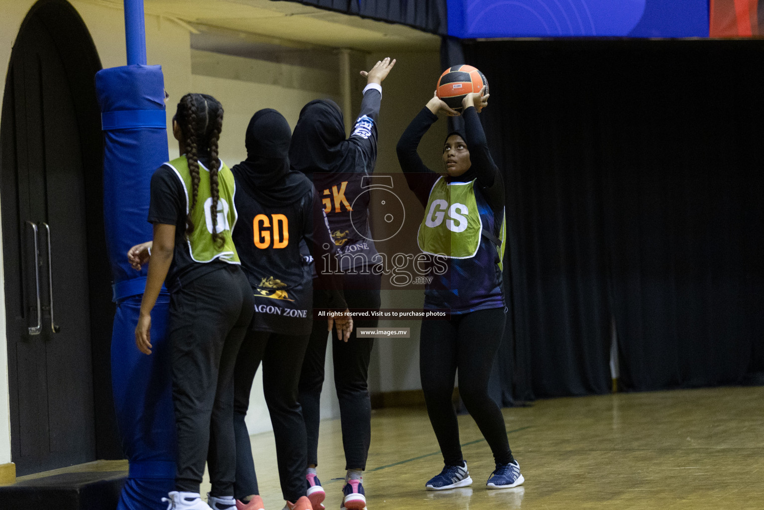 Club Matrix vs Youth United Sports Club in the Milo National Netball Tournament 2022 on 19 July 2022, held in Social Center, Male', Maldives. Photographer: Shuu / Images.mv