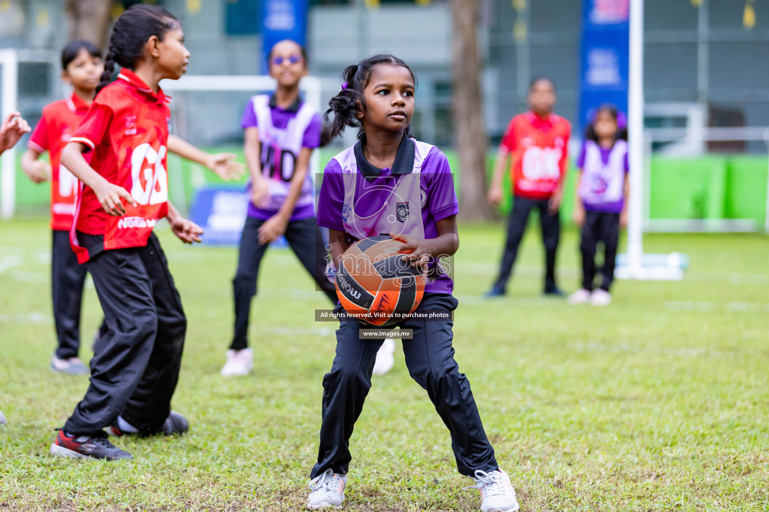 Day 1 of Nestle' Kids Netball Fiesta 2023 held in Henveyru Stadium, Male', Maldives on Thursday, 30th November 2023. Photos by Nausham Waheed / Images.mv