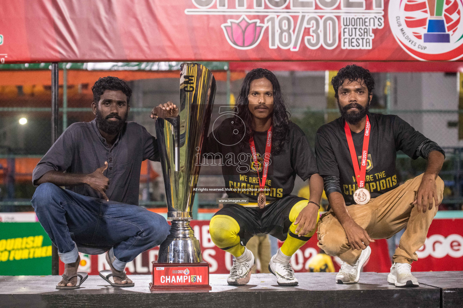 RRC Vs FSM in the Semi Finals of Club Maldives 2021 held in Hulhumale, Maldives on 19 December 2021. Photos: Nausham Waheed / images.mv