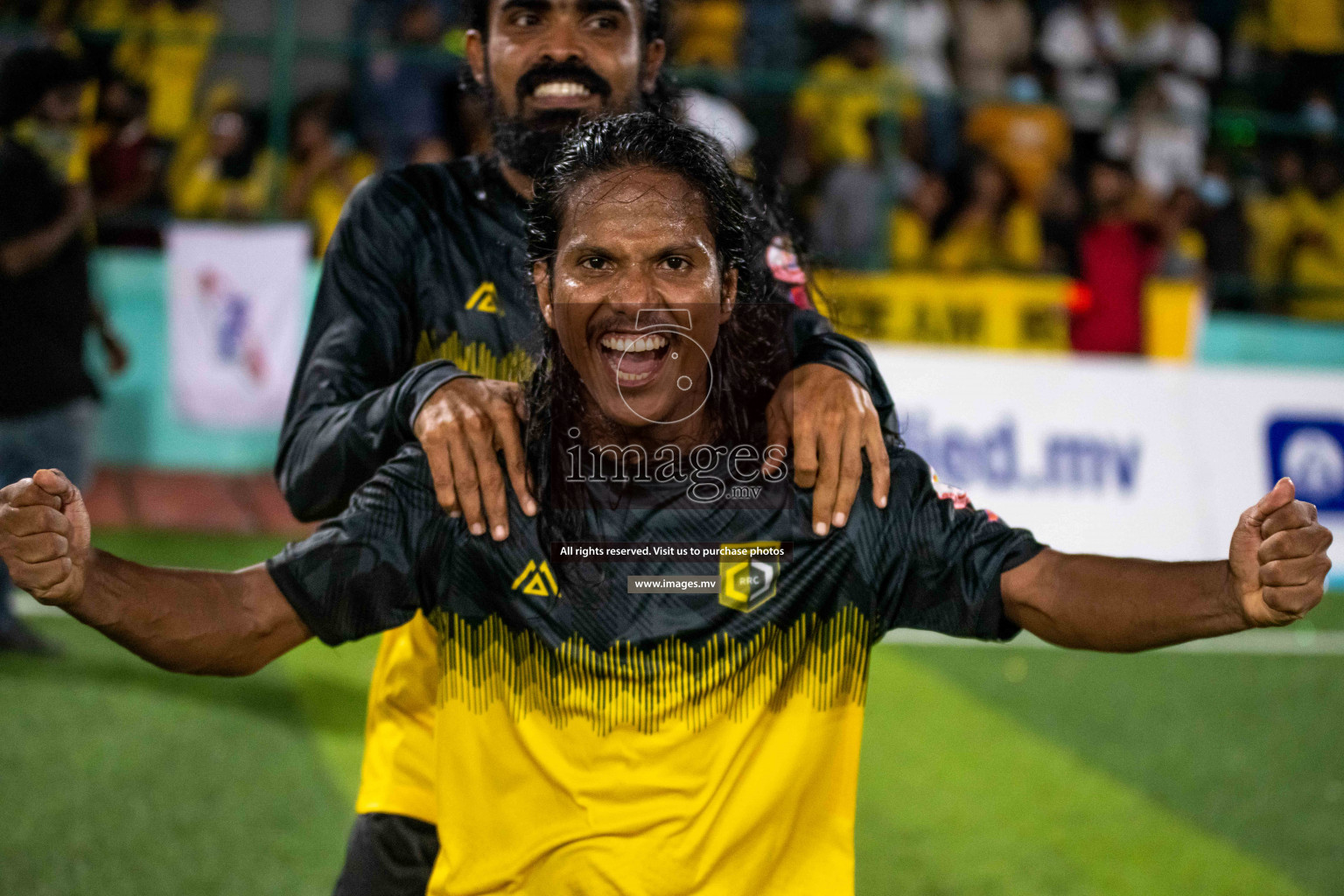 RRC Vs Team Fenaka in the Semi Finals of Club Maldives 2021 held in Hulhumale, Maldives on 15 December 2021. Photos: Ismail Thoriq / images.mv