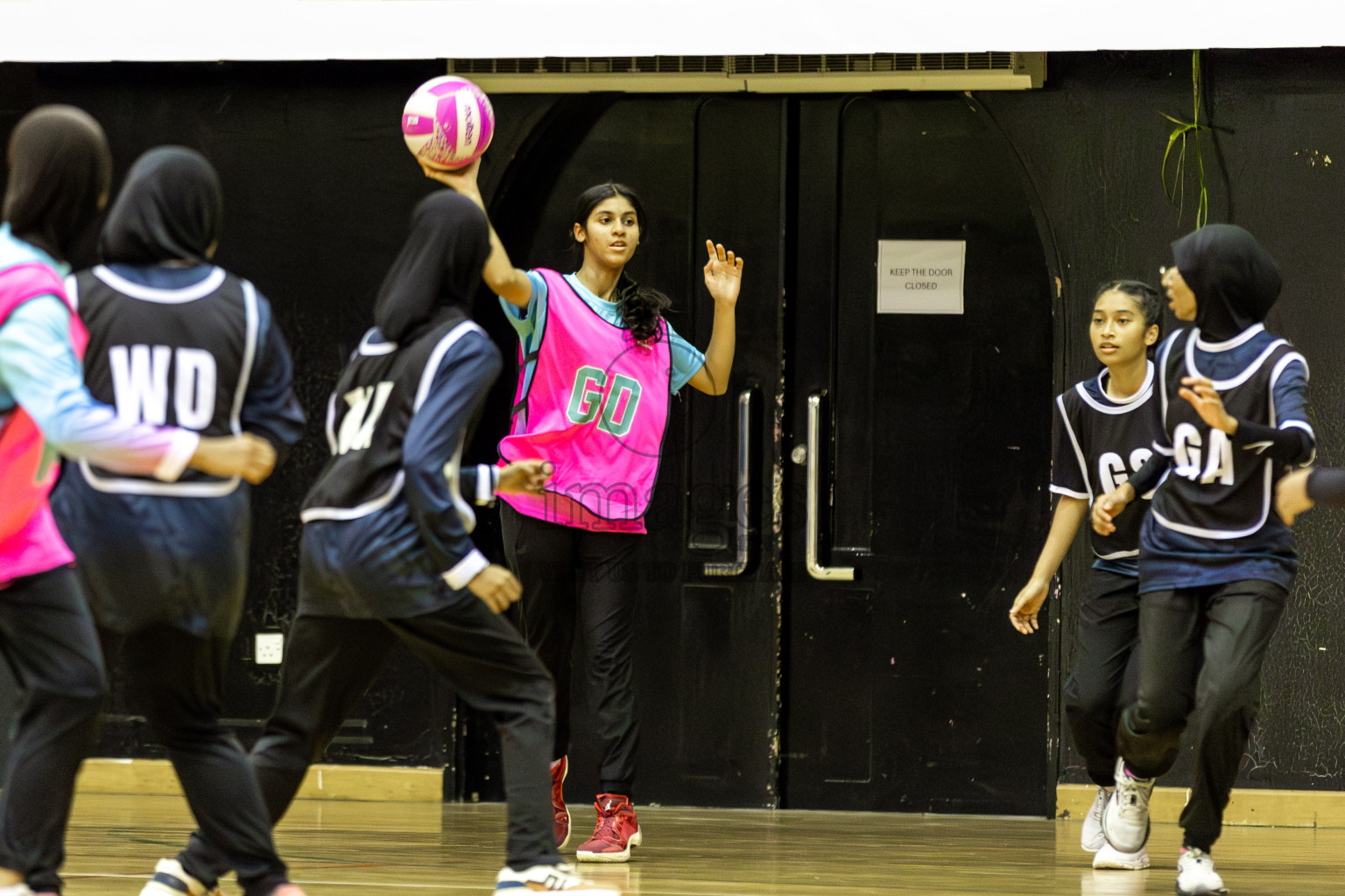 AIS Netball Academy vs MV Netters Academy in Day 6 of 3rd Netball Junior Championship, held at Social Center on Friday 24th January 2025 . Photos: Shuu Abdul Sattar / images.mv