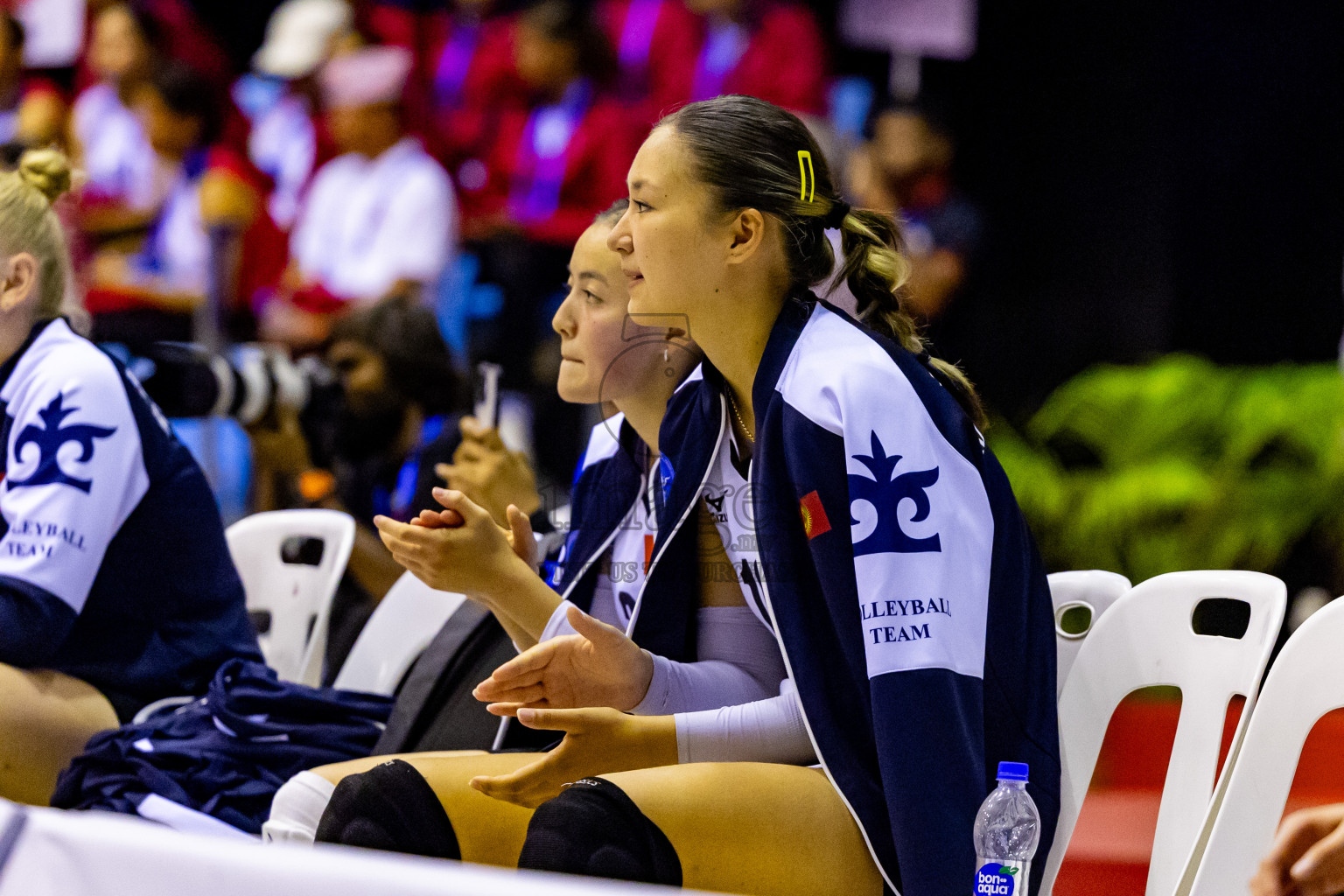 Kyrgyzstan vs Sri Lanka in Final of CAVA U20 Woman's Volleyball Championship 2024 was held in Social Center, Male', Maldives on 23rd July 2024. Photos: Nausham Waheed / images.mv