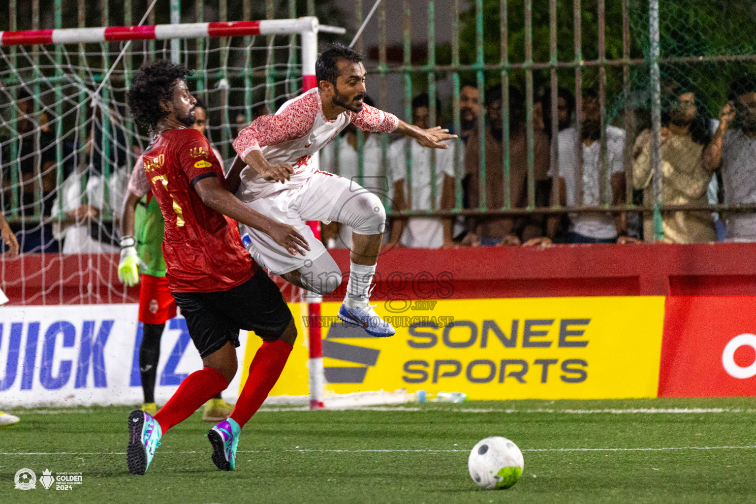 L Maavah vs L Gan in Day 7 of Golden Futsal Challenge 2024 was held on Saturday, 20th January 2024, in Hulhumale', Maldives Photos: Ismail Thoriq / images.mv