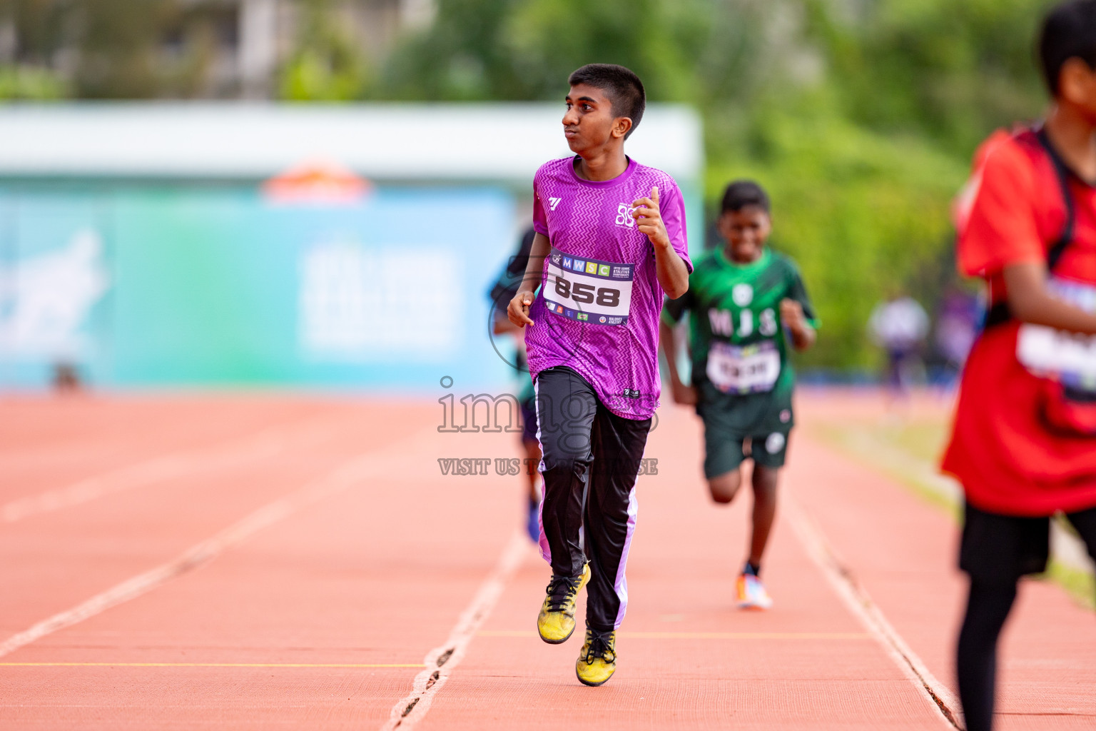 Day 3 of MWSC Interschool Athletics Championships 2024 held in Hulhumale Running Track, Hulhumale, Maldives on Monday, 11th November 2024. 
Photos by: Hassan Simah / Images.mv