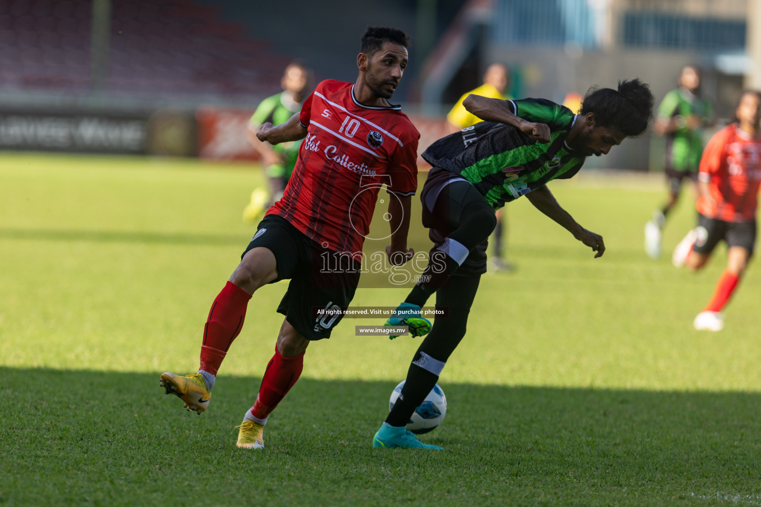 Biss Buru Sports vs JJ Sports Club  in 2nd Division 2022 on 14th July 2022, held in National Football Stadium, Male', Maldives Photos: Hassan Simah / Images.mv