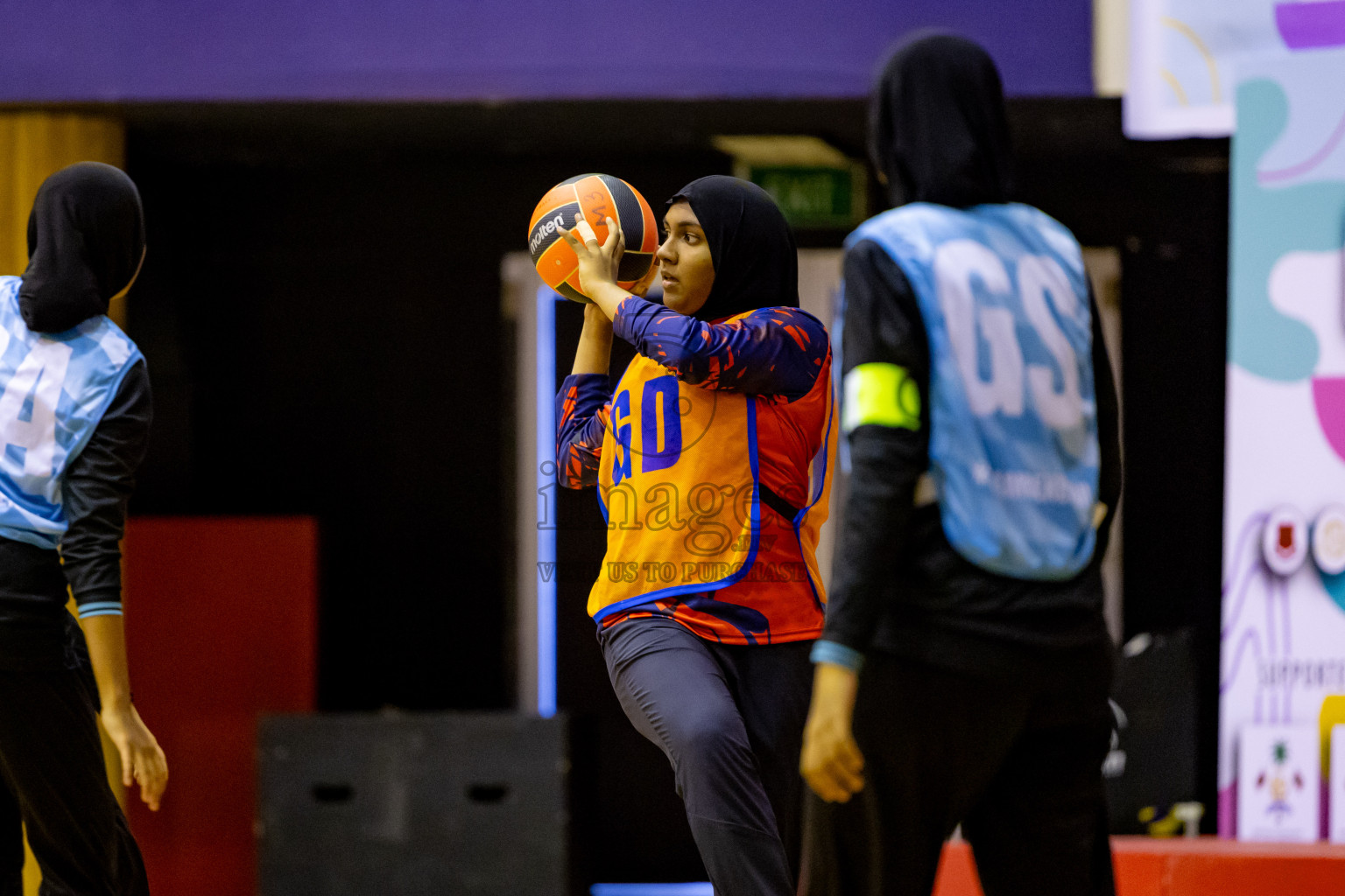 Day 6 of 25th Inter-School Netball Tournament was held in Social Center at Male', Maldives on Thursday, 15th August 2024. Photos: Nausham Waheed / images.mv