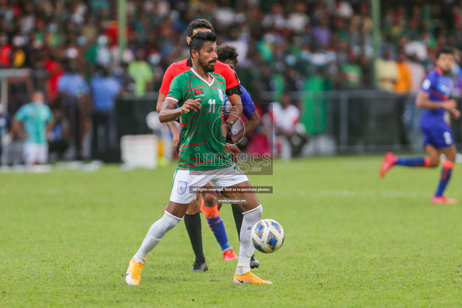 Bangladesh vs India in SAFF Championship 2021 held on 4th October 2021 in Galolhu National Stadium, Male', Maldives