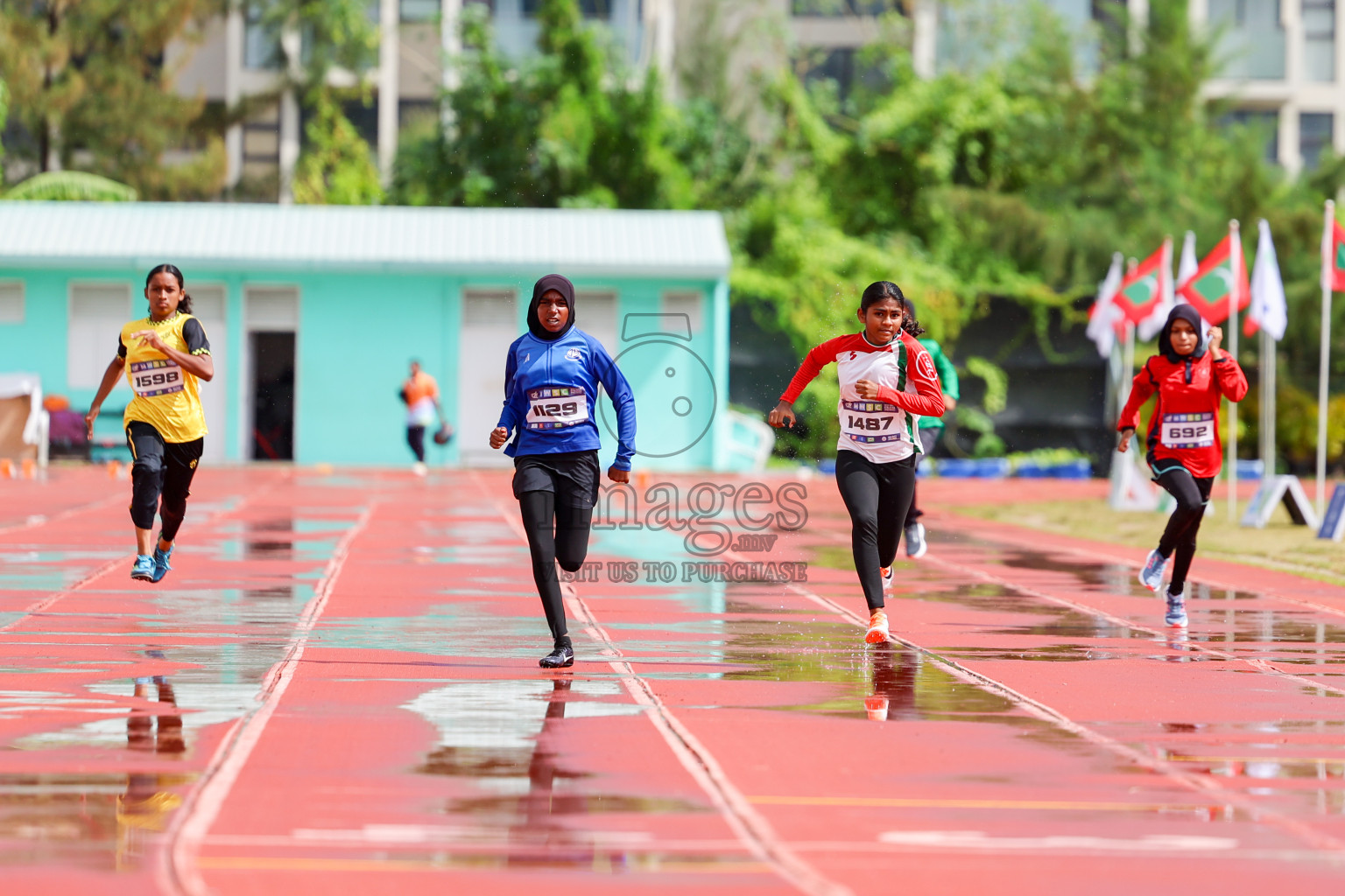 Day 1 of MWSC Interschool Athletics Championships 2024 held in Hulhumale Running Track, Hulhumale, Maldives on Saturday, 9th November 2024. 
Photos by: Ismail Thoriq, Hassan Simah / Images.mv