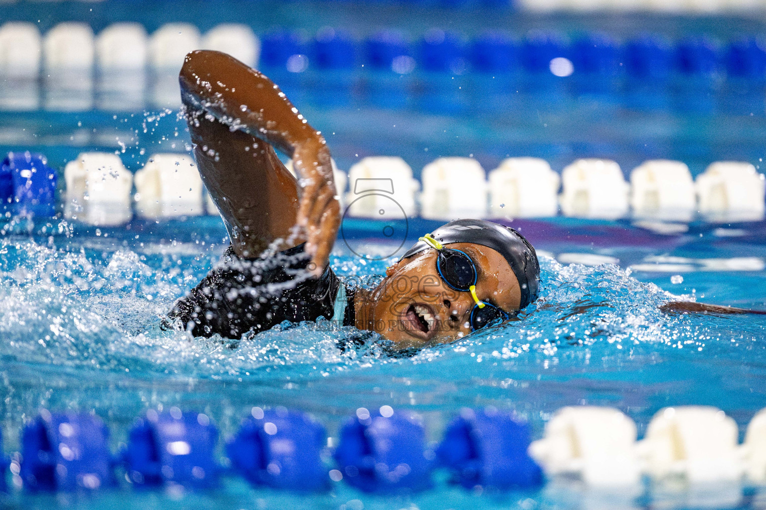 Day 5 of National Swimming Competition 2024 held in Hulhumale', Maldives on Tuesday, 17th December 2024. Photos: Hassan Simah / images.mv