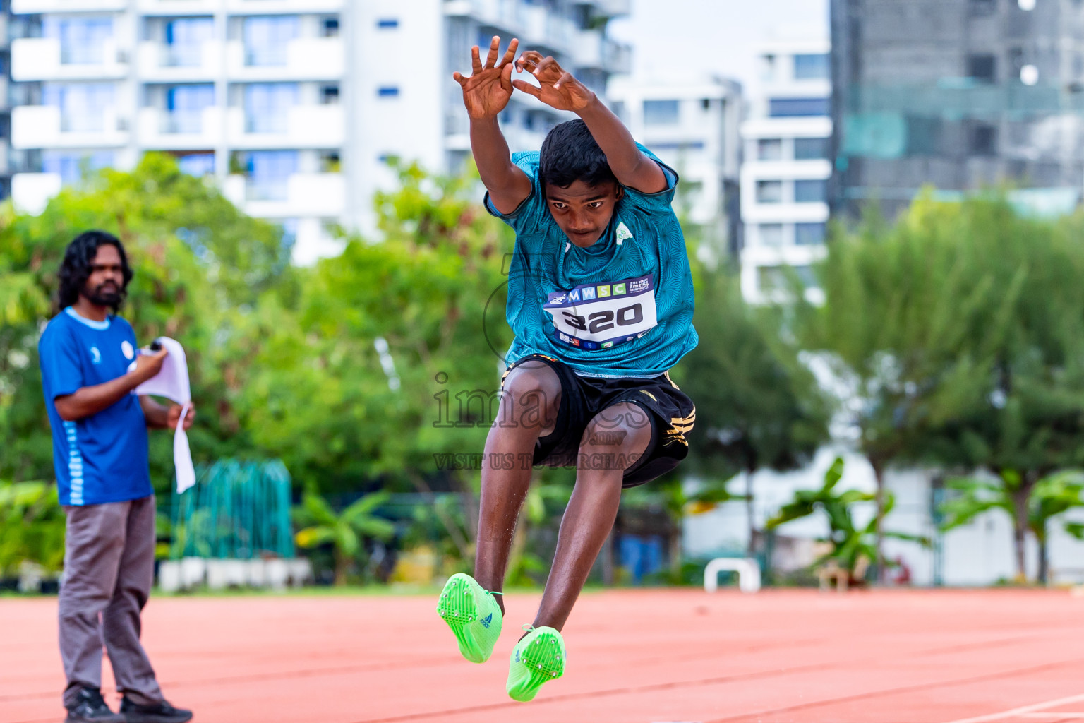 Day 3 of MWSC Interschool Athletics Championships 2024 held in Hulhumale Running Track, Hulhumale, Maldives on Monday, 11th November 2024. Photos by:  Nausham Waheed / Images.mv