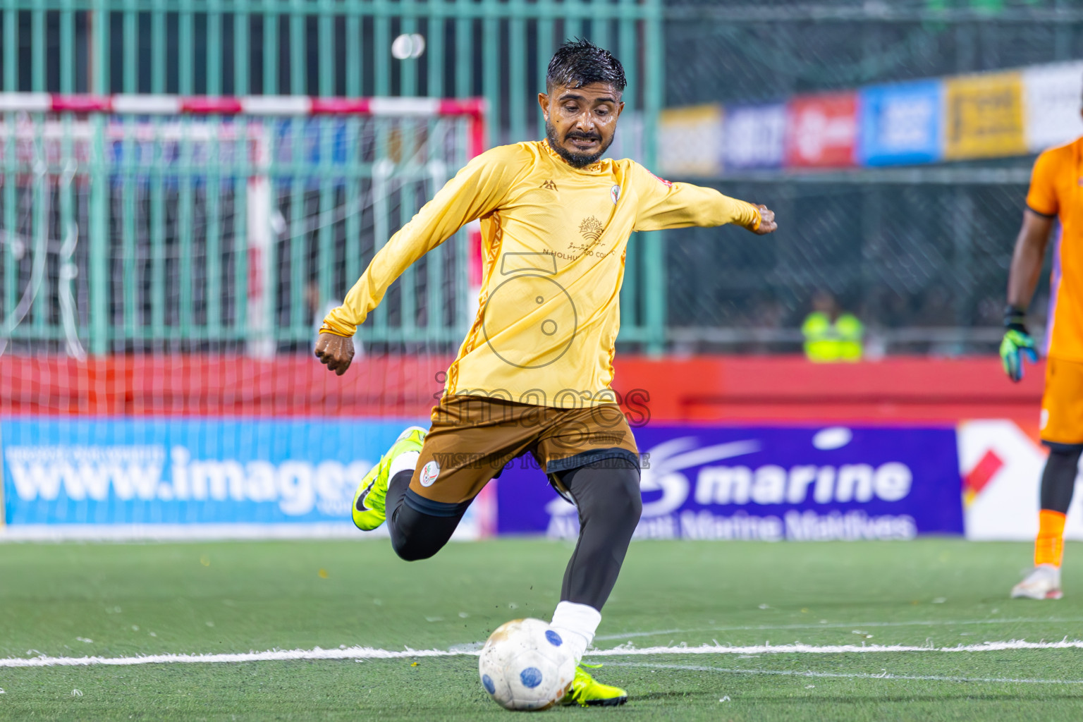 N Holhudhoo vs N Miladhoo in Noonu Atoll Final in Day 24 of Golden Futsal Challenge 2025 was held on Tuesday , 28th January 2025, in Hulhumale', Maldives. Photos: Ismail Thoriq / images.mv