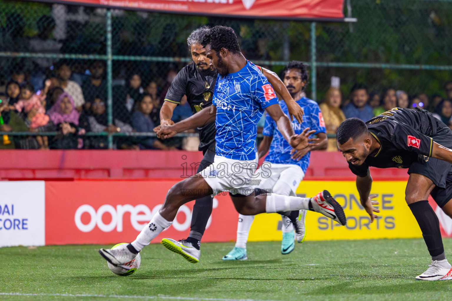 HA Utheemu vs HDh Naivaadhoo on Day 33 of Golden Futsal Challenge 2024, held on Sunday, 18th February 2024, in Hulhumale', Maldives Photos: Mohamed Mahfooz Moosa / images.mv