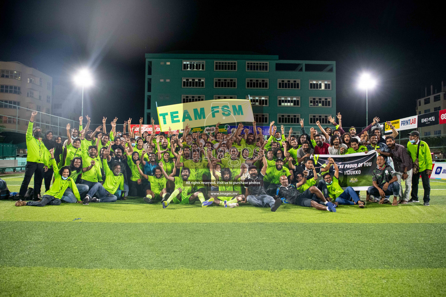 Team FSM Vs Prisons Club in the Semi Finals of Club Maldives 2021 held in Hulhumale, Maldives on 15 December 2021. Photos: Shuu Abdul Sattar / images.mv