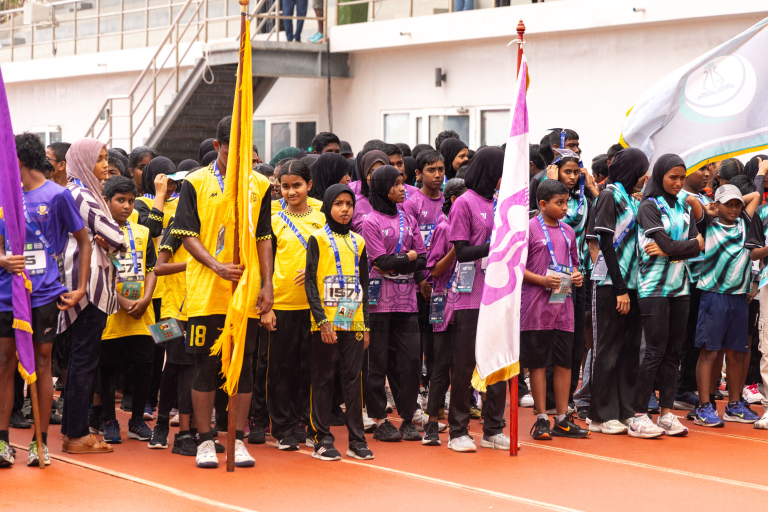 Day 6 of MWSC Interschool Athletics Championships 2024 held in Hulhumale Running Track, Hulhumale, Maldives on Thursday, 14th November 2024. Photos by: Ismail Thoriq / Images.mv