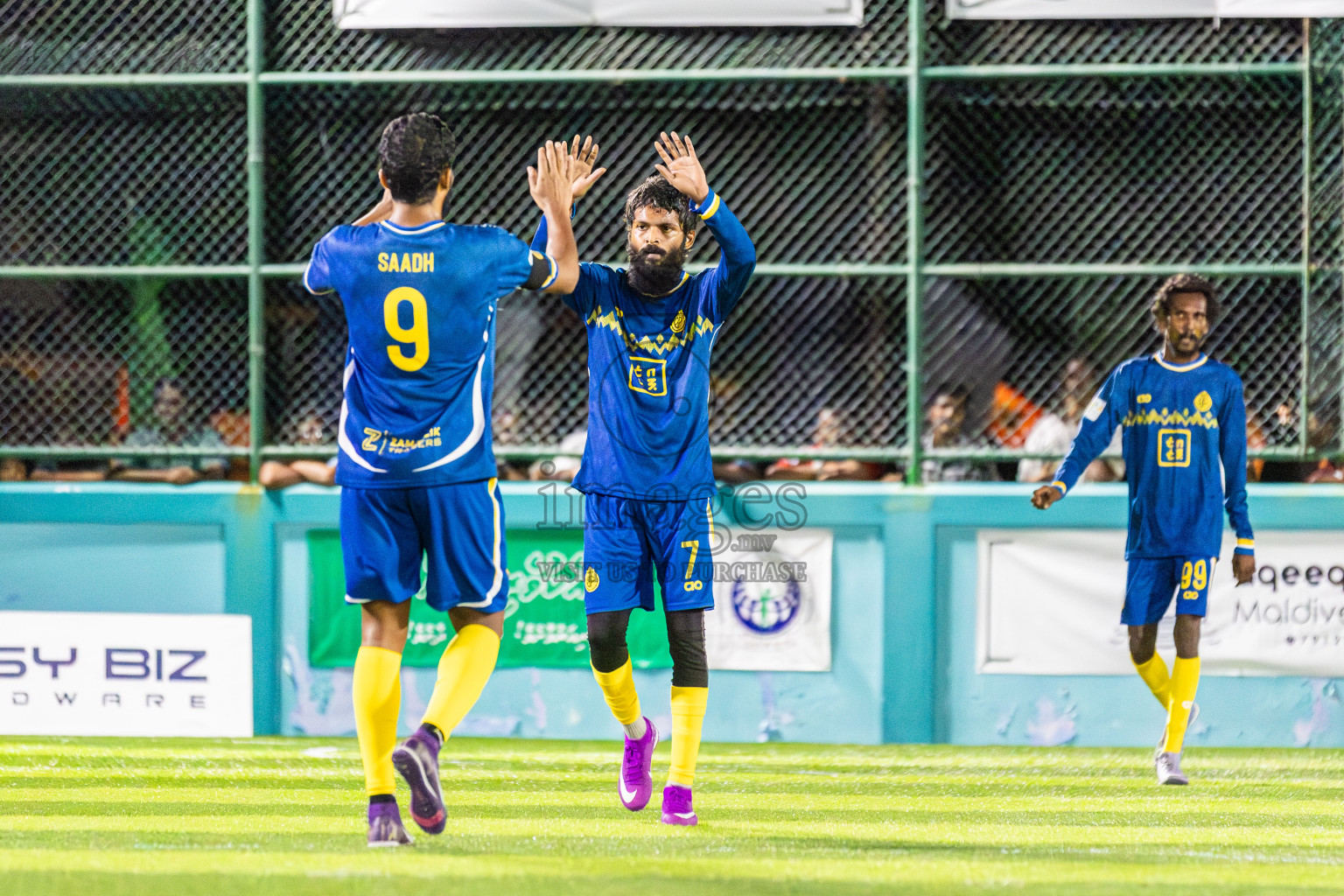 J Kovi Goani vs Fools SC in Day 2 of Laamehi Dhiggaru Ekuveri Futsal Challenge 2025 was held on Friday, 25th July 2025, at Dhiggaru Futsal Ground, Dhiggaru, Maldives Photos: Areef Adam / images.mv
