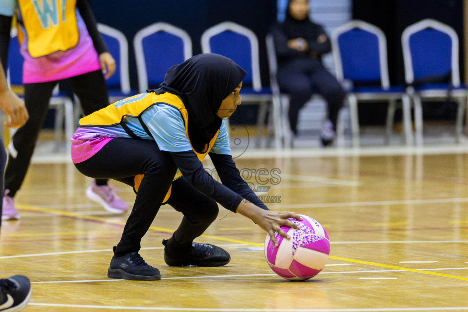 Sports academy A vs Netkids C (U13) in Day 1 of 3rd Junior Championship - Netball association of Maldives, held at Social Center on 19th January 2025 . Photos by Shuu Abdul Sattar / Images.mv