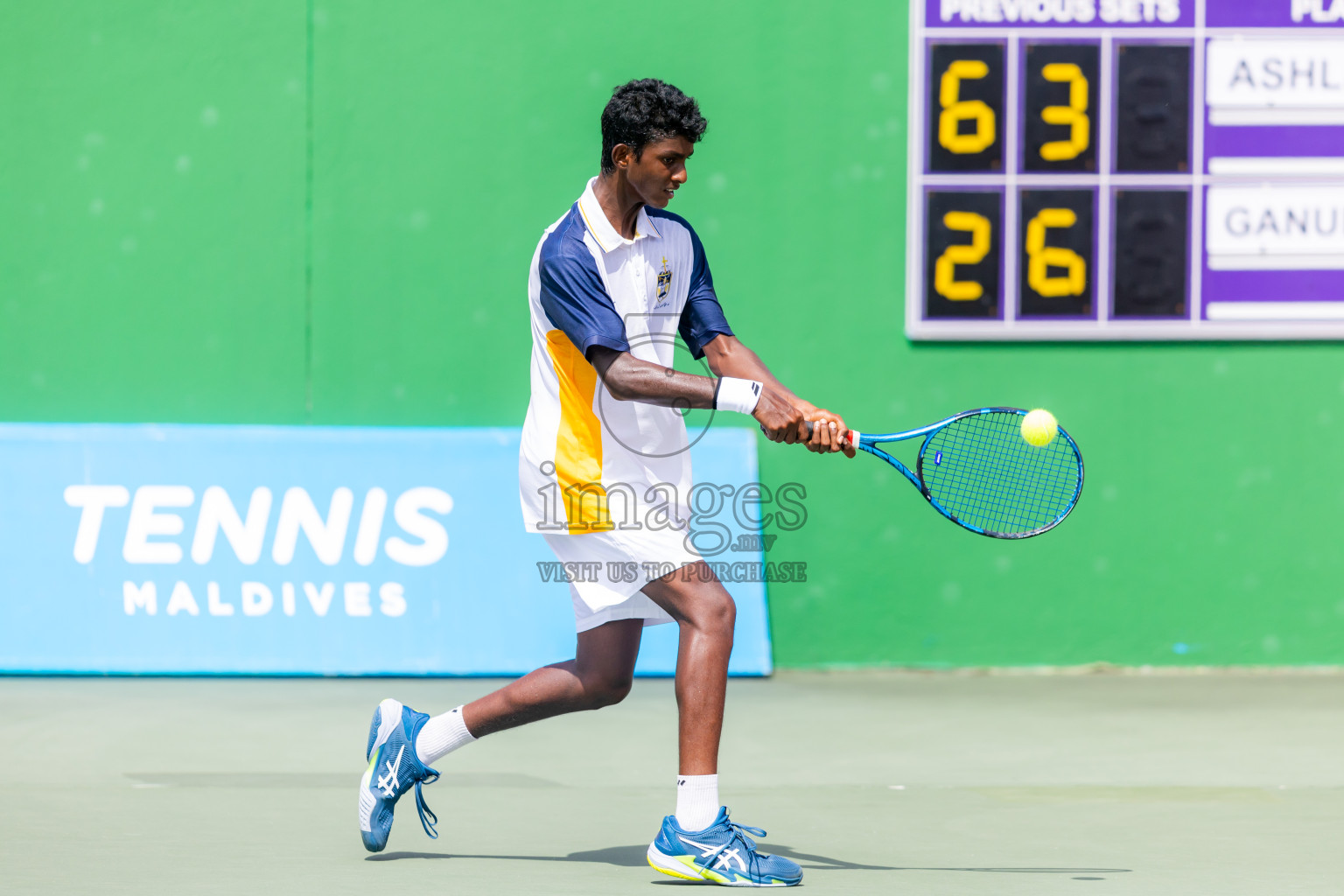 Day 8 of ATF Maldives Junior Open Tennis was held in Male' Tennis Court, Male', Maldives on Thursday, 19th December 2024. Photos: Nausham Waheed/ images.mv