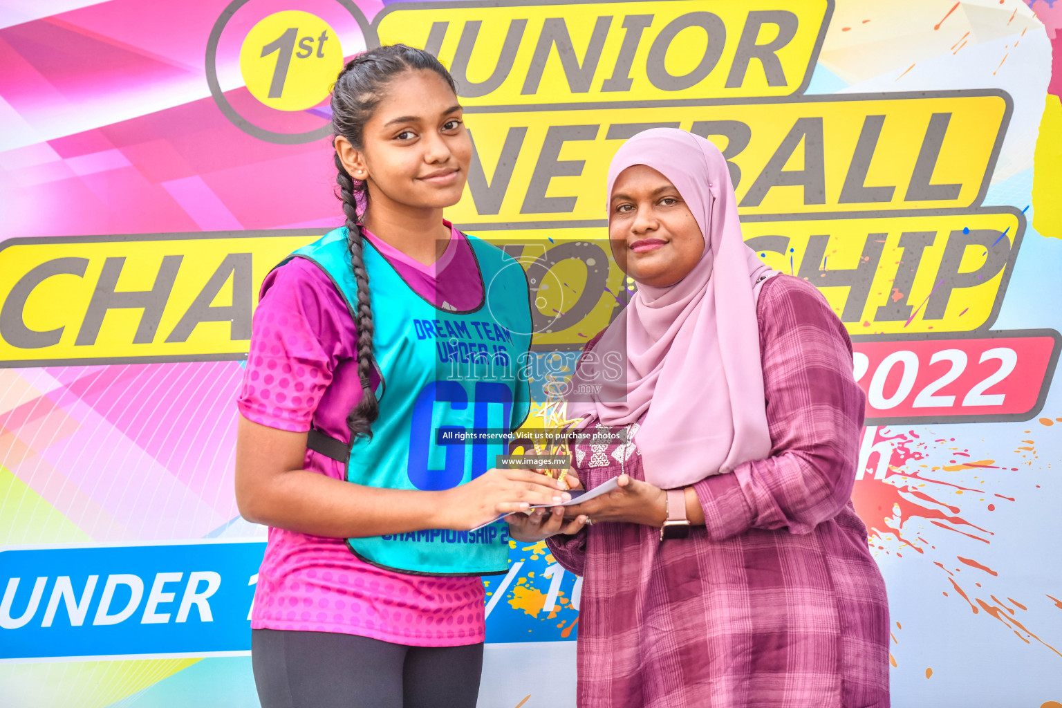 Final of Junior Netball Championship 2022 held in Male', Maldives on 19th March 2022. Photos by Nausham Waheed