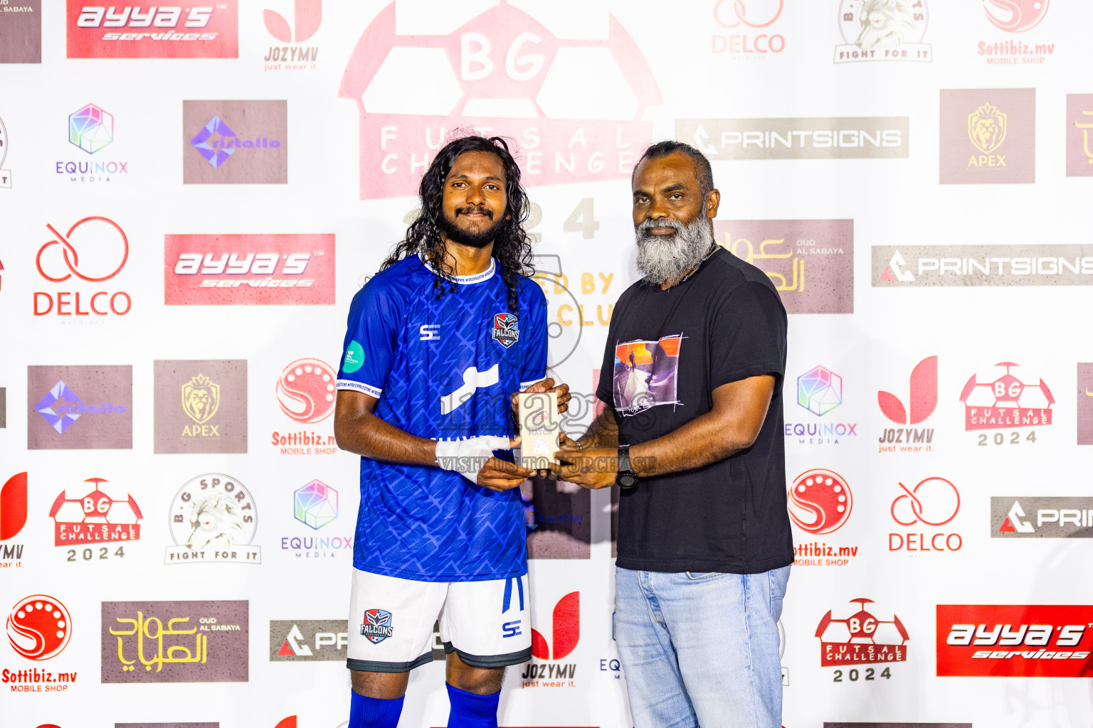 Falcons vs Banafsaa Kanmathi in Day 8 of BG Futsal Challenge 2024 was held on Tuesday, 19th March 2024, in Male', Maldives Photos: Nausham Waheed / images.mv