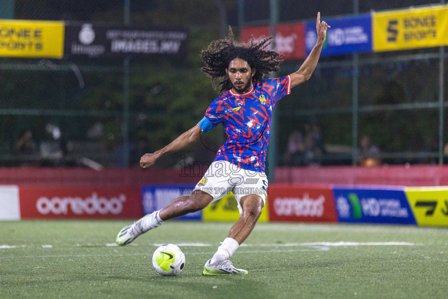 GA Dhaandhoo VS GA Nilandhoo in Day 14 of Golden Futsal Challenge 2024 was held on Sunday, 28th January 2024, in Hulhumale', Maldives Photos: Nausham Waheed / images.mv