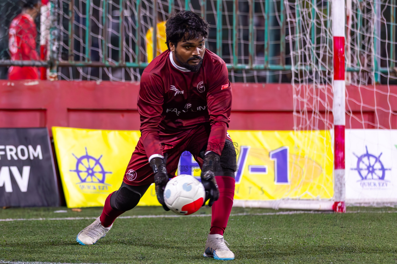 ADh Maamigili vs ADh Mandhoo in Day 16 of Golden Futsal Challenge 2024 was held on Tuesday, 30th January 2024, in Hulhumale', Maldives
Photos: Ismail Thoriq / images.mv