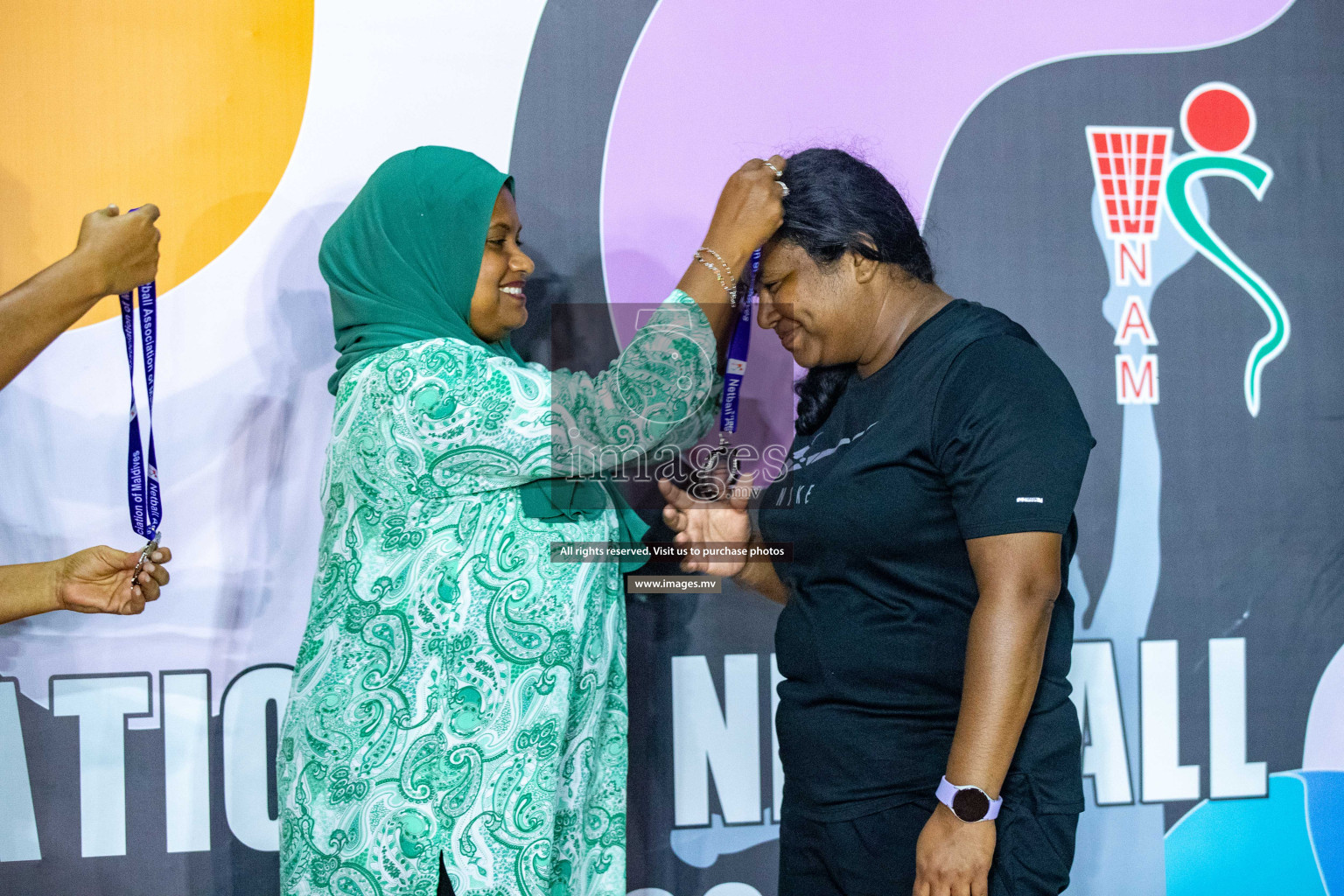 Day 6 of 20th Milo National Netball Tournament 2023, held in Synthetic Netball Court, Male', Maldives on 4th June 2023 Photos: Nausham Waheed/ Images.mv