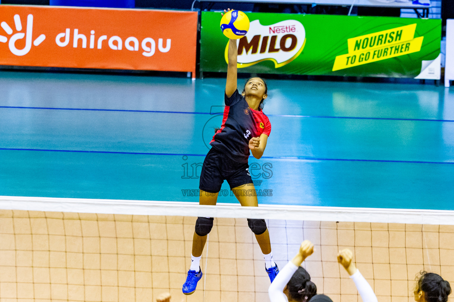 Kyrgyzstan vs Sri Lanka in Day 3 of CAVA U20 Woman's Volleyball Championship 2024 was held in Social Center, Male', Maldives on 20th July 2024. Photos: Nausham Waheed / images.mv