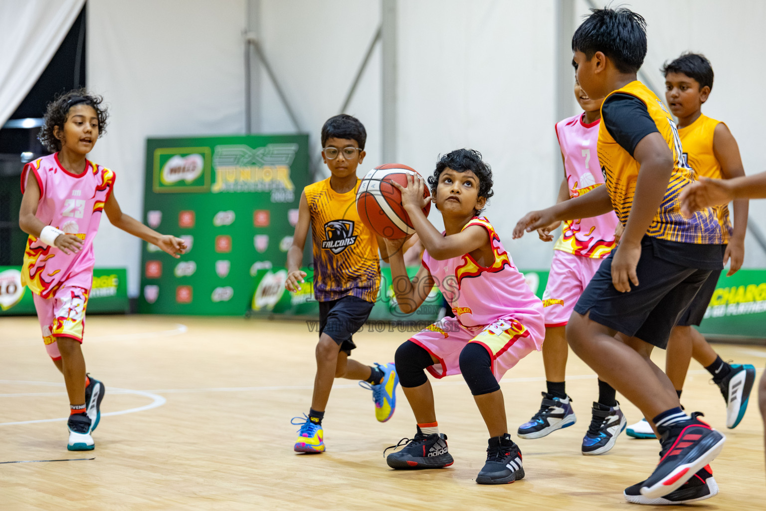 Milo 5 x 5 Junior Challenge 2025 - Basketball tournament held in Basketball Training Center, Male', Maldives on Thursday, 09th October 2025. 
Photo by: Hassan Simah / Images.mv