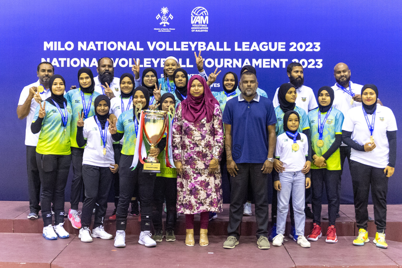 Final of Women's Division of Volleyball Association Cup 2023 held in Male', Maldives on Tuesday, 9th January 2024 at Social Center Indoor Hall Photos By: Nausham Waheed /images.mv