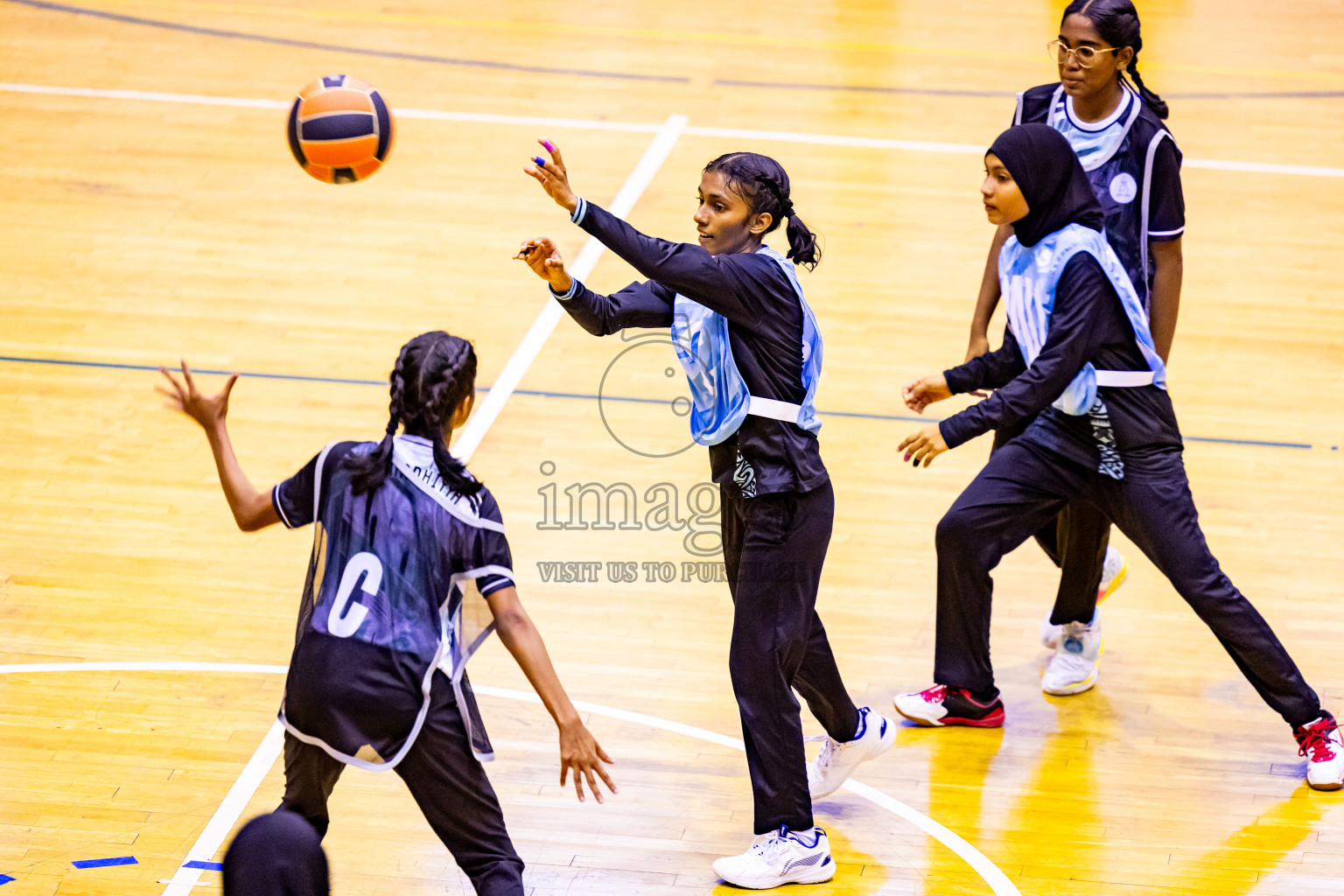 Day 12 of 25th Inter-School Netball Tournament was held in Social Center at Male', Maldives on Thursday, 22nd August 2024. Photos: Nausham Waheed / images.mv