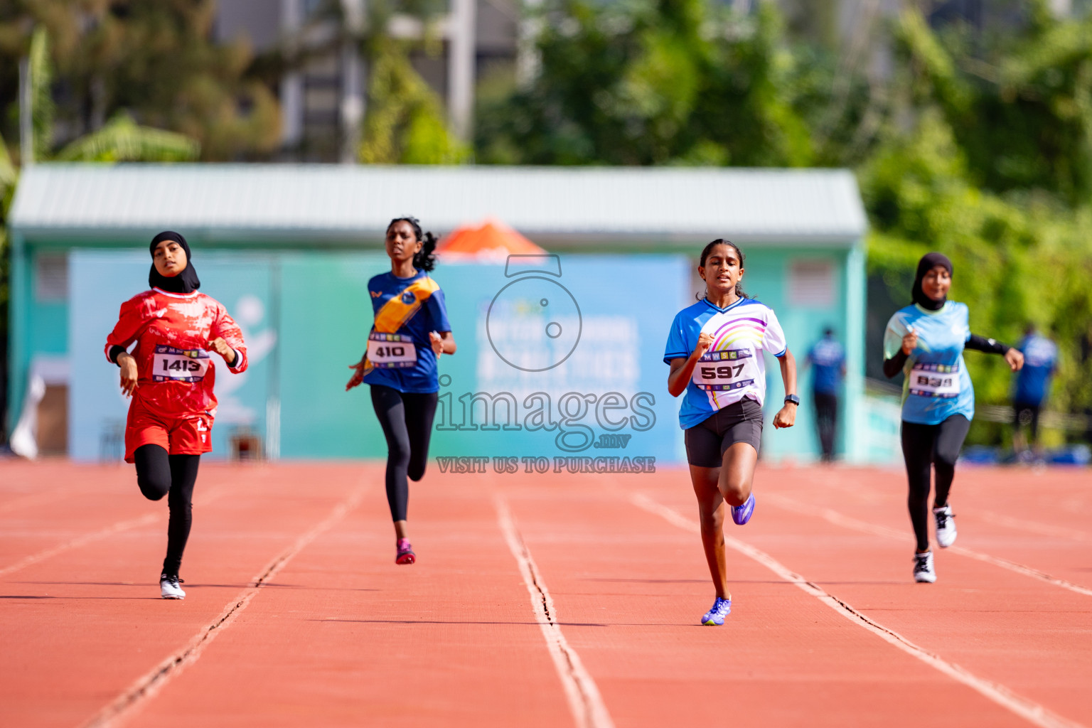 Day 3 of MWSC Interschool Athletics Championships 2024 held in Hulhumale Running Track, Hulhumale, Maldives on Monday, 11th November 2024. 
Photos by: Hassan Simah / Images.mv