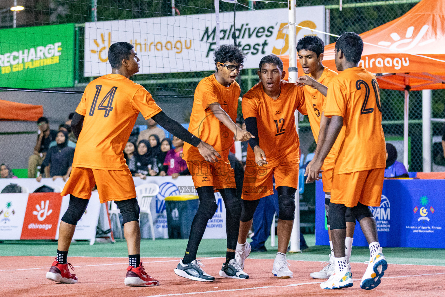 Sports Club Vision vs Sports Club City in Milo National Junior Volleyball Championship 2025 Day 3 was held on Monday, 24th November 2025 at Ekuveni Turf Court Male', Maldives. Photos: Areef Adam / images.mv