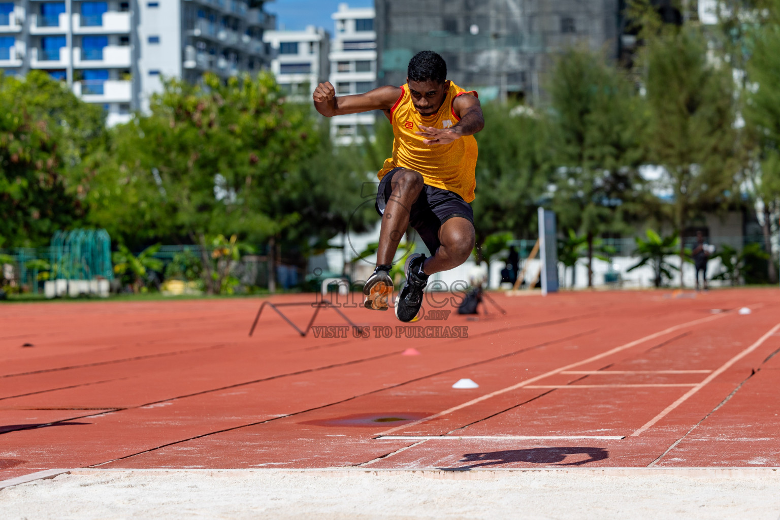 Day 2 of MWSC Interschool Athletics Championships 2024 held in Hulhumale Running Track, Hulhumale, Maldives on Sunday, 10th November 2024. 
Photos by:  Hassan Simah / Images.mv