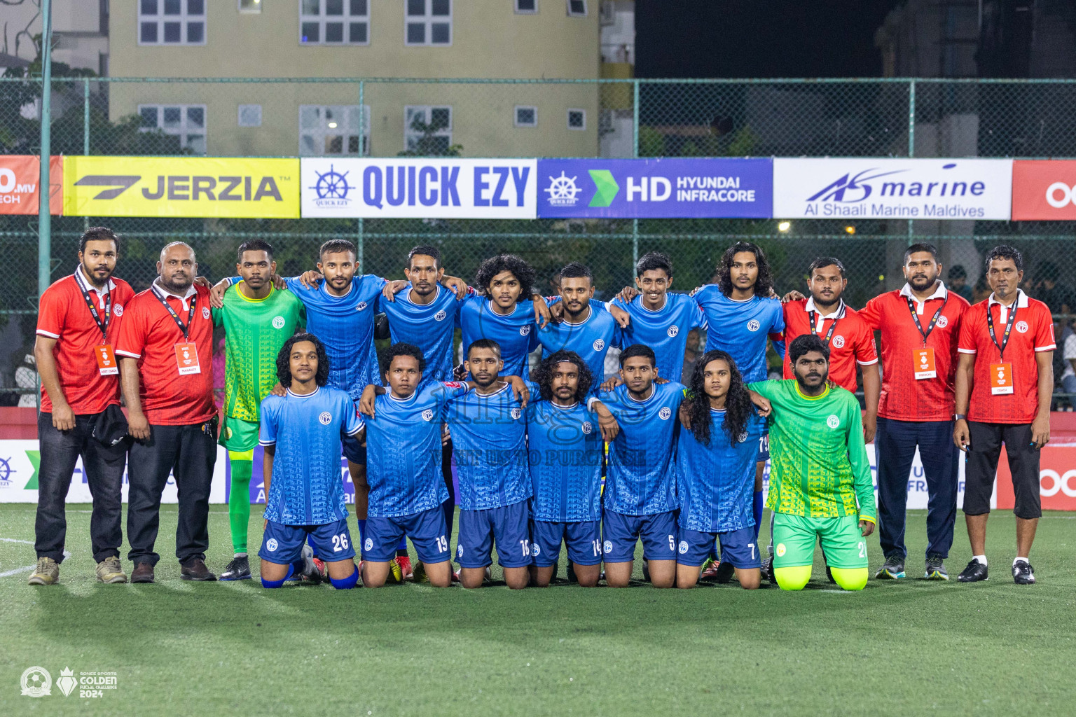 GA Gemanafushi vs GA Dhaandhoo in Day 1 of Golden Futsal Challenge 2024 was held on Monday, 15th January 2024, in Hulhumale', Maldives Photos: Ismail Thoriq / images.mv