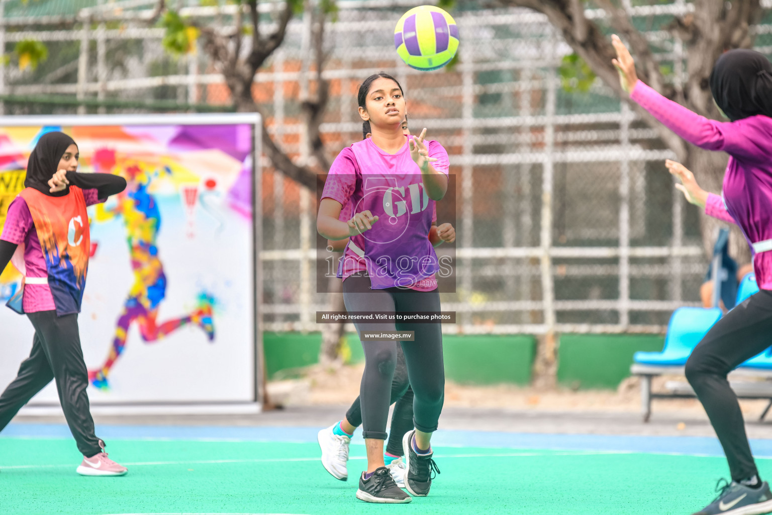 Day 10 of Junior Netball Championship 2022 held in Male', Maldives. Photos by Nausham Waheed