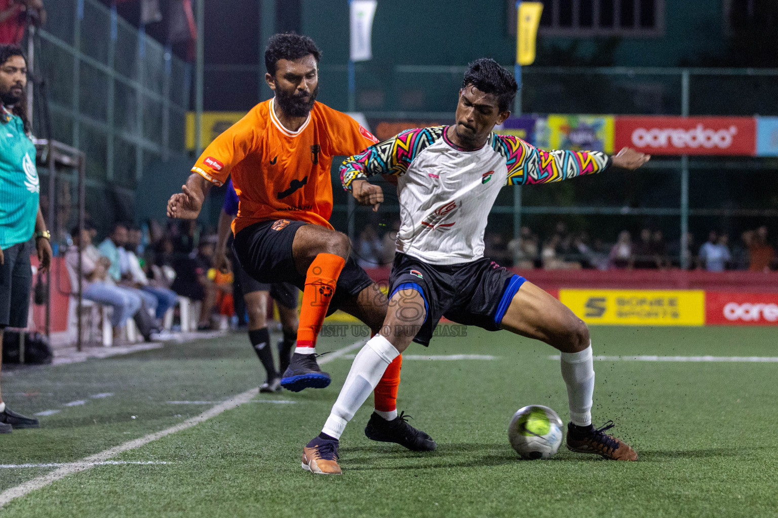 Th Hirilandhoo vs Th Madifushi in Day 15 of Golden Futsal Challenge 2024 was held on Monday, 29th January 2024, in Hulhumale', Maldives Photos: Nausham Waheed / images.mv