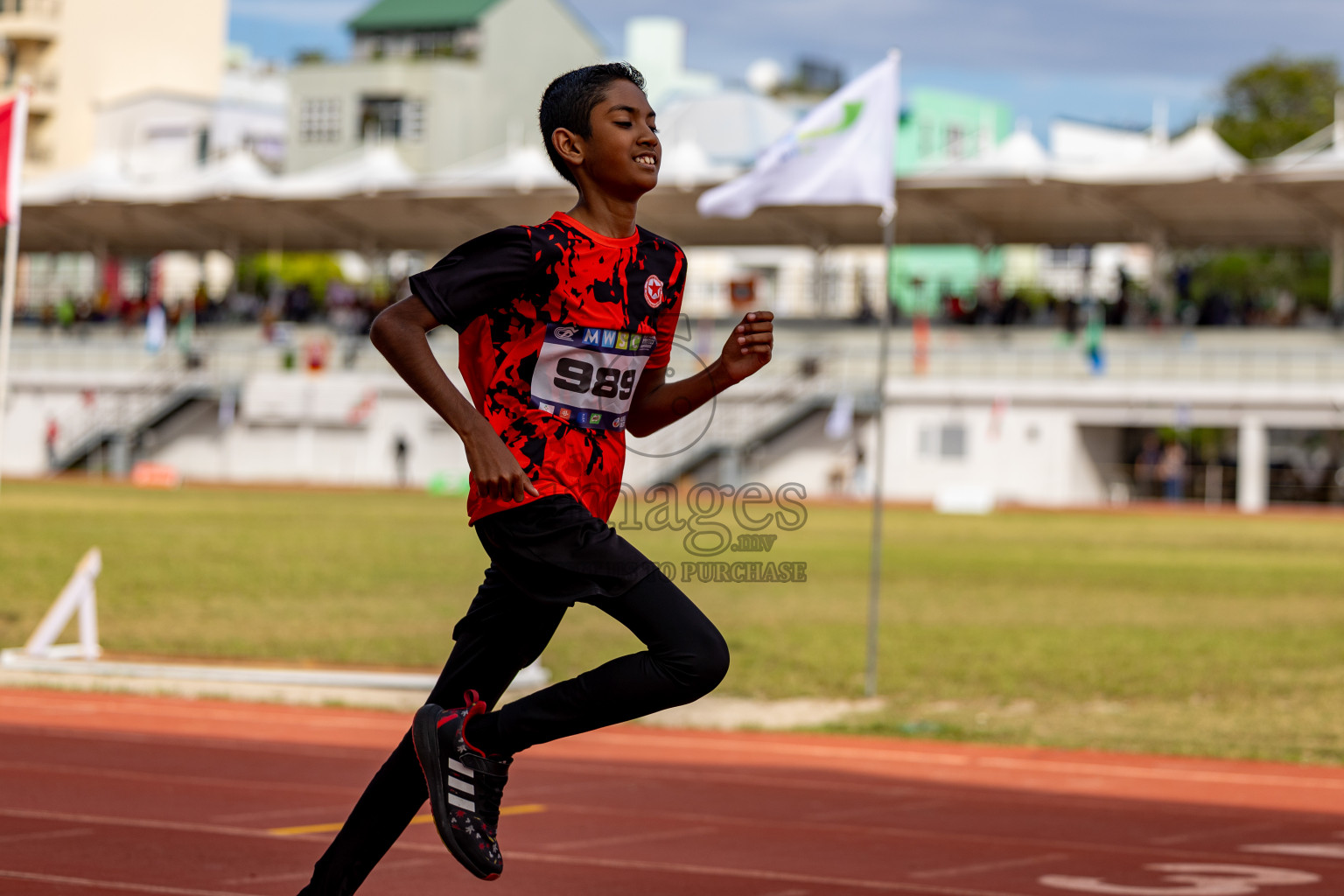 Day 2 of MWSC Interschool Athletics Championships 2024 held in Hulhumale Running Track, Hulhumale, Maldives on Sunday, 10th November 2024. 
Photos by: Hassan Simah / Images.mv