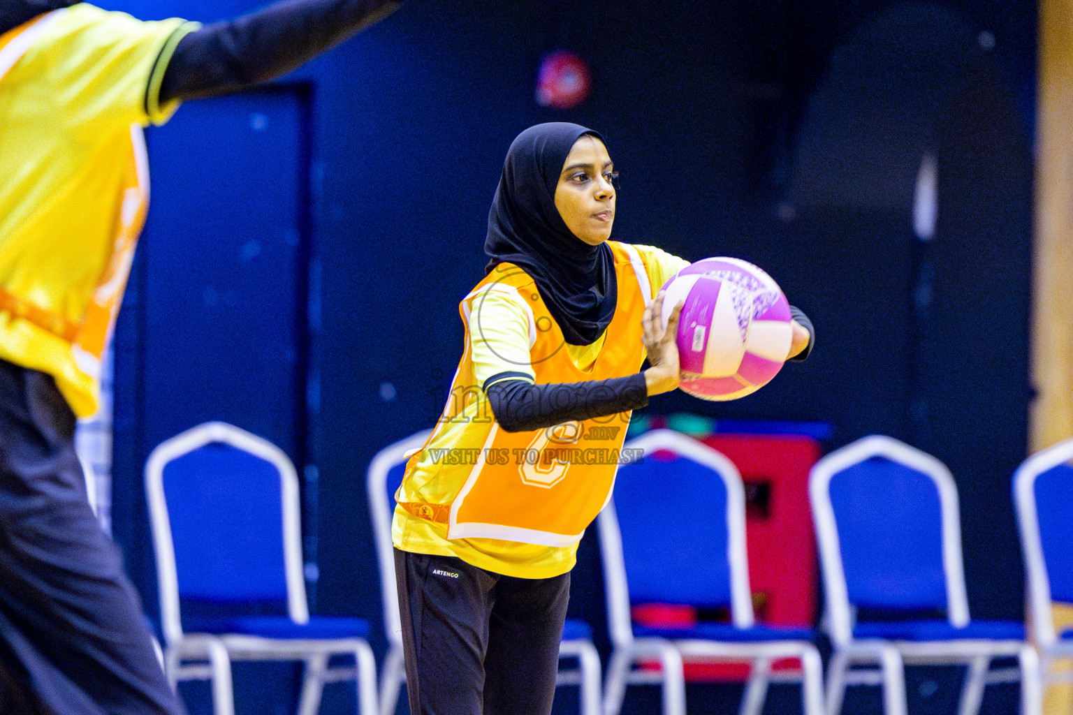 KYRC vs Sports Club Shining Star in Day 10 of National Netball Tournament 2025 held in Social Center at Male', Maldives on Tuesday, 27th May 2025. Photos: Nausham Waheed / images.mv