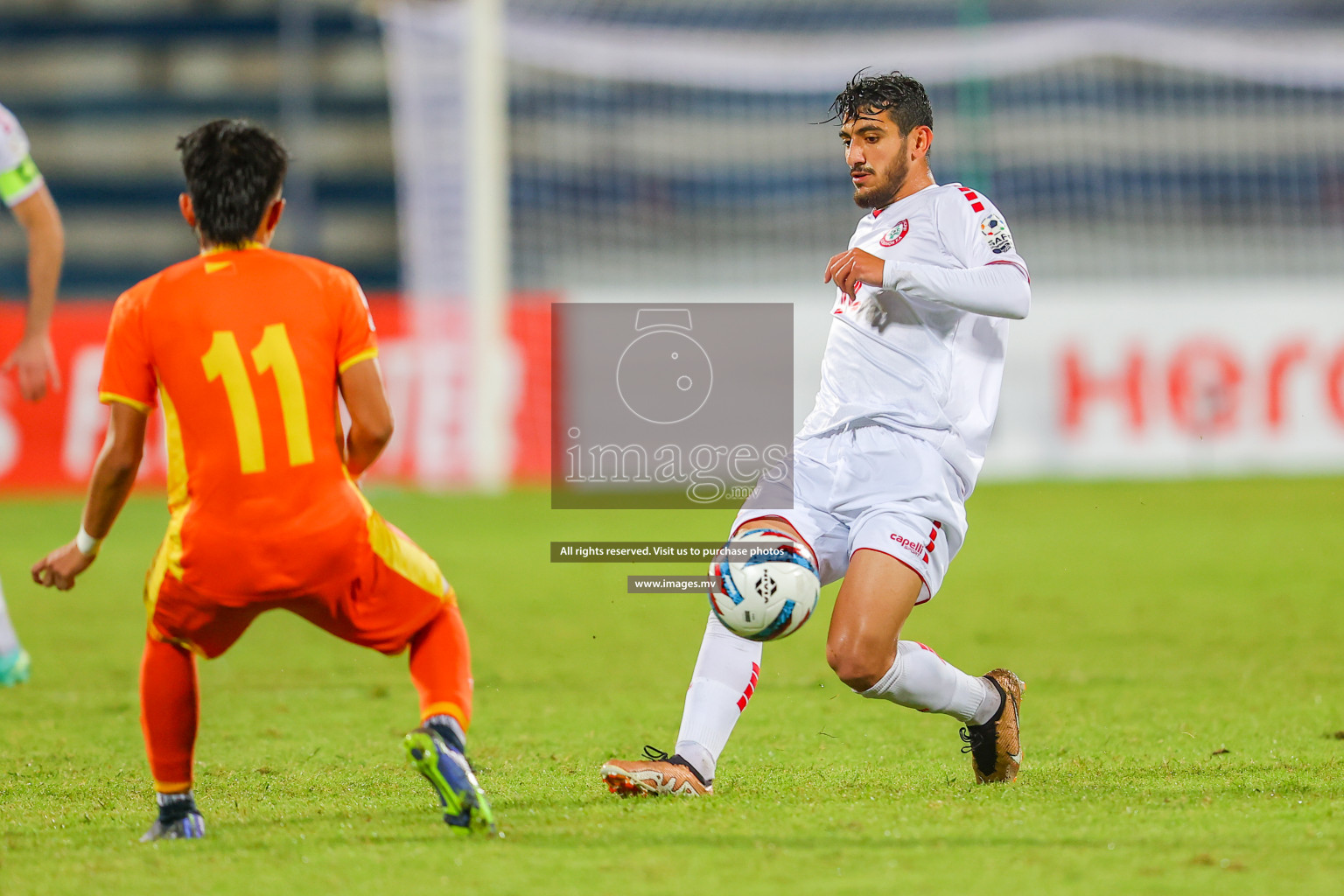 Bhutan vs Lebanon in SAFF Championship 2023 held in Sree Kanteerava Stadium, Bengaluru, India, on Sunday, 25th June 2023. Photos: Nausham Waheed, Hassan Simah / images.mv