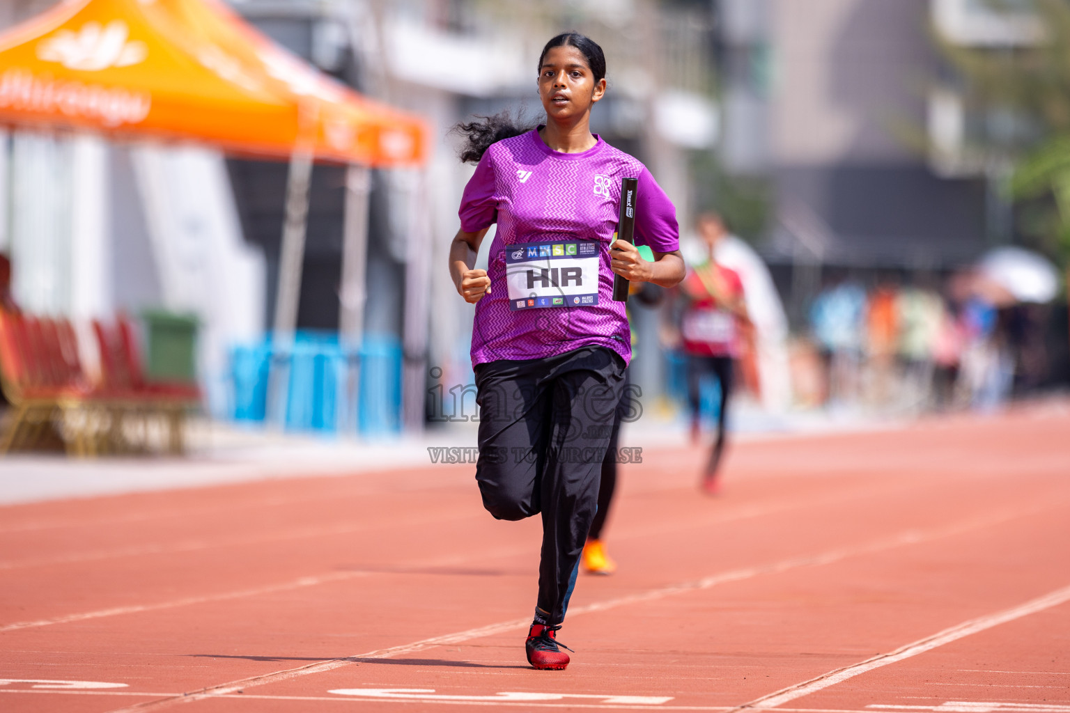 Day 5 of MWSC Interschool Athletics Championships 2024 held in Hulhumale Running Track, Hulhumale, Maldives on Wednesday, 13th November 2024. Photos by: Raif Yoosuf / Images.mv