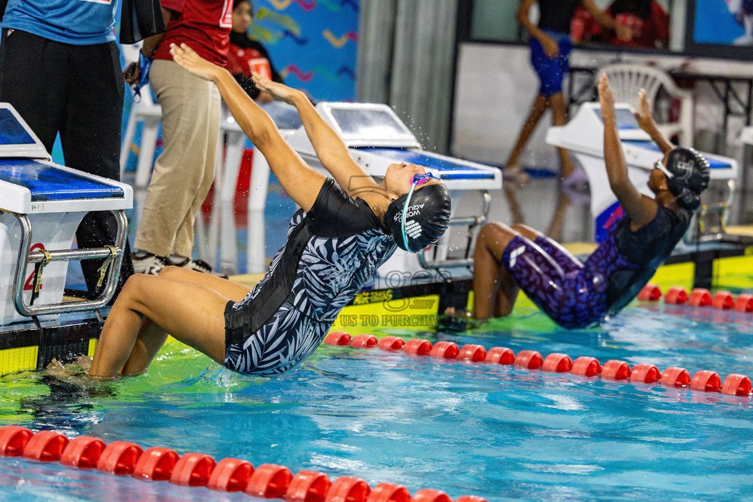 Day 5 of National Swimming Competition 2024 held in Hulhumale', Maldives on Tuesday, 17th December 2024. Photos: Hassan Simah / images.mv