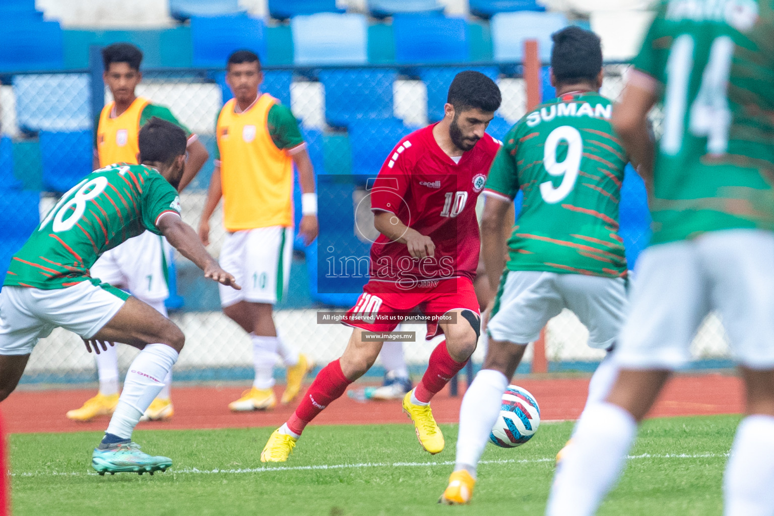 Lebanon vs Bangladesh in SAFF Championship 2023 held in Sree Kanteerava Stadium, Bengaluru, India, on Wednesday, 22nd June 2023. Photos: Nausham Waheed / images.mv